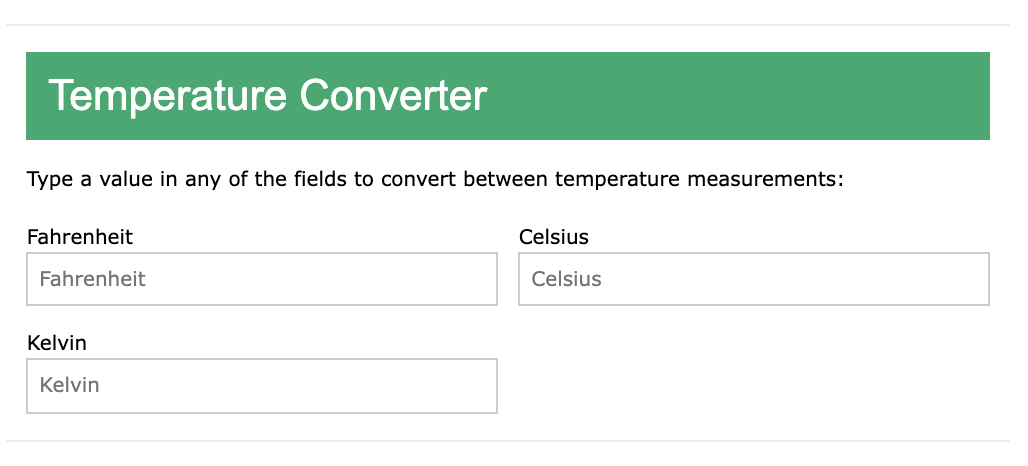 How Do I Create A Temperature Converter W3Schools